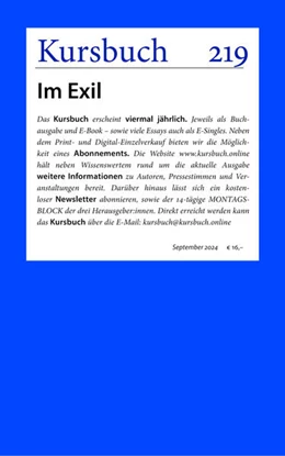 Abbildung von Nassehi / Felixberger | Kursbuch 219 | 1. Auflage | 2024 | beck-shop.de