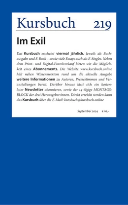 Abbildung von Nassehi / Felixberger | Kursbuch 219 | 1. Auflage | 2024 | beck-shop.de