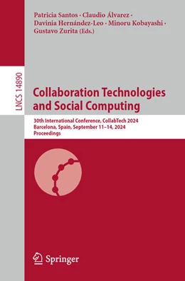 Abbildung von Santos / Álvarez | Collaboration Technologies and Social Computing | 1. Auflage | 2024 | 14890 | beck-shop.de