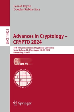 Abbildung von Reyzin / Stebila | Advances in Cryptology – CRYPTO 2024 | 1. Auflage | 2024 | 14925 | beck-shop.de