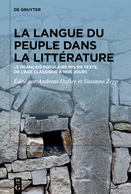 Abbildung von Dufter / Zepp-Zwirner | La langue du peuple dans la littérature | 1. Auflage | 2024 | beck-shop.de