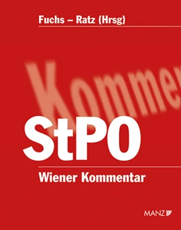 Abbildung von Fuchs / Ratz | Wiener Kommentar zur StPO | 1. Auflage | 2024 | beck-shop.de