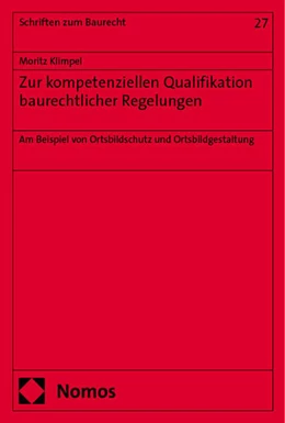 Abbildung von Klimpel | Zur kompetenziellen Qualifikation baurechtlicher Regelungen | 1. Auflage | 2025 | 27 | beck-shop.de