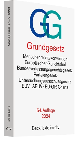 Abbildung von Grundgesetz: GG | 54. Auflage | 2024 | 5003 | beck-shop.de