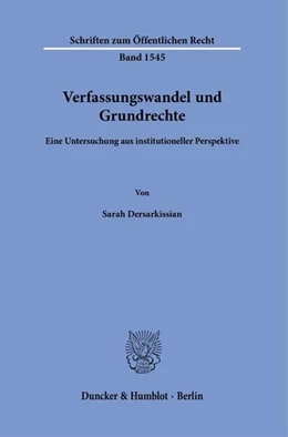 Abbildung von Dersarkissian | Verfassungswandel und Grundrechte | 1. Auflage | 2024 | beck-shop.de