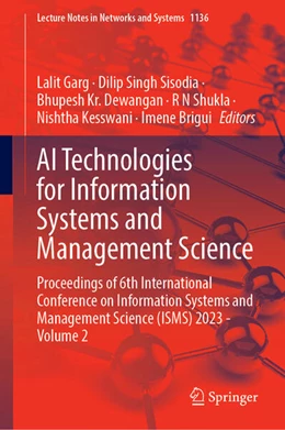 Abbildung von Garg / Sisodia | AI Technologies for Information Systems and Management Science | 1. Auflage | 2024 | 1136 | beck-shop.de