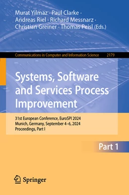 Abbildung von Yilmaz / Clarke | Systems, Software and Services Process Improvement | 1. Auflage | 2024 | 2179 | beck-shop.de