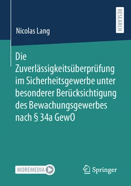 Abbildung von Lang | Die Zuverlässigkeitsüberprüfung im Sicherheitsgewerbe unter besonderer Berücksichtigung des Bewachungsgewerbes nach § 34a GewO | 1. Auflage | 2024 | beck-shop.de