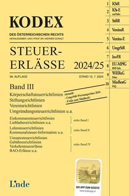 Abbildung von Titz-Frühmann / Doralt | KODEX Steuer-Erlässe 2024/25, Band III | 38. Auflage | 2024 | beck-shop.de