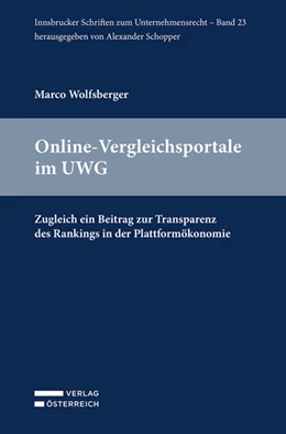 Abbildung von Wolfsberger | Online-Vergleichsportale im UWG | 1. Auflage | 2024 | beck-shop.de