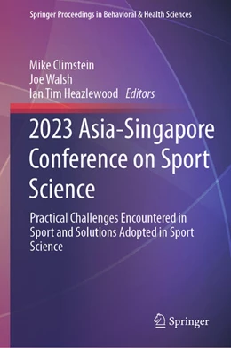 Abbildung von Climstein / Walsh | 2023 Asia-Singapore Conference on Sport Science | 1. Auflage | 2024 | beck-shop.de