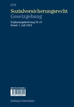 Abbildung von Imhof | Sozialversicherungsrecht - Gesetzgebung EL 67 | 1. Auflage | 2024 | beck-shop.de