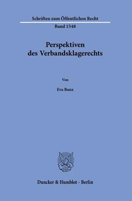 Abbildung von Banz | Perspektiven des Verbandsklagerechts | 1. Auflage | 2024 | beck-shop.de