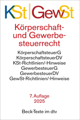 Abbildung von Körperschaftsteuerrecht / Gewerbesteuerrecht: KSt / GewSt | 7. Auflage | 2025 | 5786 | beck-shop.de