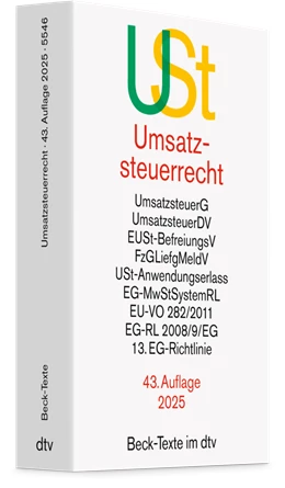 Abbildung von Umsatzsteuerrecht: USt | 43. Auflage | 2025 | 5546 | beck-shop.de