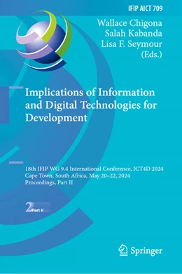 Abbildung von Chigona / Kabanda | Implications of Information and Digital Technologies for Development | 1. Auflage | 2024 | beck-shop.de