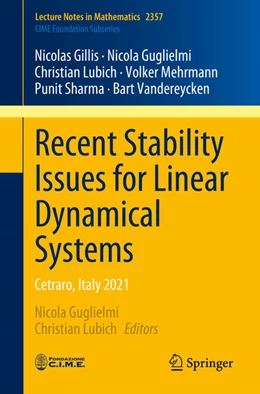 Abbildung von Guglielmi / Gillis | Recent Stability Issues for Linear Dynamical Systems | 1. Auflage | 2024 | beck-shop.de