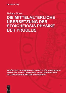 Abbildung von Boese | Die mittelalterliche Übersetzung der Stoicheiosis physike der Proclus | 1. Auflage | 1958 | 6 | beck-shop.de