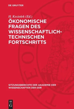 Abbildung von Koziolek | Ökonomische Fragen des wissenschaftlich-technischen Fortschritts | 1. Auflage | 1974 | 1974,1 | beck-shop.de