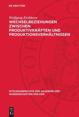 Abbildung von Eichhorn | Wechselbeziehungen zwischen Produktivkräften und Produktionsverhältnissen | 1. Auflage | 1974 | 1973,21 | beck-shop.de