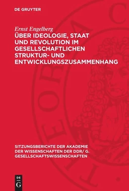 Abbildung von Engelberg | Über Ideologie, Staat und Revolution im gesellschaftlichen Struktur- und Entwicklungszusammenhang | 1. Auflage | 1978 | 1978,4 | beck-shop.de