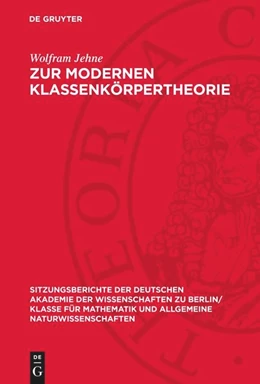 Abbildung von Jehne | Zur modernen Klassenkörpertheorie | 1. Auflage | 1957 | 1954,3 | beck-shop.de