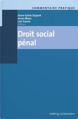 Abbildung von Dupont / Meier | Droit social pénal | 1. Auflage | 2025 | beck-shop.de