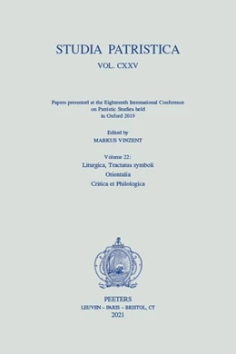 Abbildung von Vinzent | Studia Patristica. Vol. CXXV - Papers presented at the Eighteenth International Conference on Patristic Studies held in Oxford 2019 | 1. Auflage | 2021 | beck-shop.de