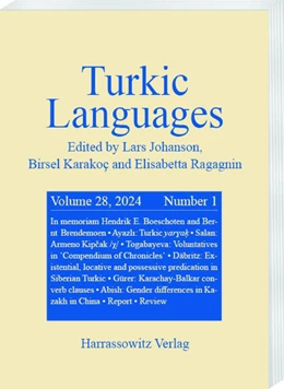 Abbildung von Johanson / Karakoç | Turkic Languages 28 (2024) 1 | 1. Auflage | 2024 | 28,1 | beck-shop.de