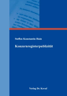 Abbildung von Hain | Konzernregisterpublizität | 1. Auflage | 2024 | 271 | beck-shop.de