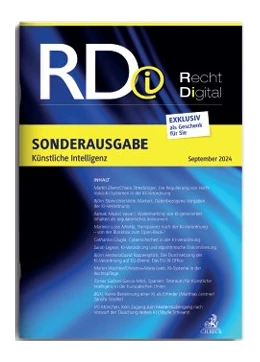 Abbildung von RDi Sonderausgabe »Künstliche Intelligenz« | 1. Auflage | 2024 | beck-shop.de