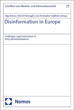 Abbildung von Batura / Holznagel | Disinformation in Europe | 1. Auflage | 2024 | beck-shop.de