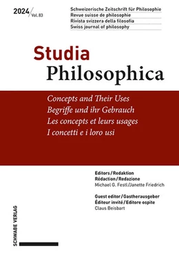 Abbildung von Schweizerische Philosophische Gesellschaft / Festl | Concepts and Their Uses / Begriffe und ihr Gebrauch / Les concepts et leurs usages / I concetti e i loro usi | 1. Auflage | 2024 | beck-shop.de