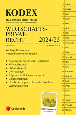 Abbildung von Doralt | KODEX Wirtschaftsprivatrecht 2024/25 - inkl. App | 7. Auflage | 2024 | beck-shop.de