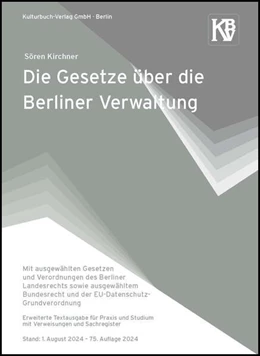 Abbildung von Kirchner | Die Gesetze über die Berliner Verwaltung | 75. Auflage | 2024 | beck-shop.de