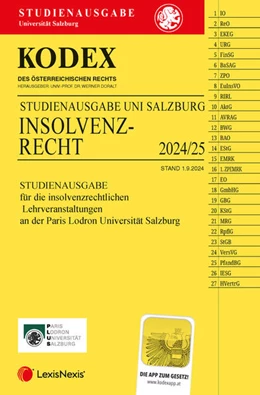 Abbildung von Doralt | KODEX Insolvenzrecht Salzburg 2024/25 - inkl. App | 1. Auflage | 2024 | beck-shop.de