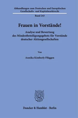 Abbildung von Flüggen | Frauen in Vorstände! | 1. Auflage | 2024 | beck-shop.de