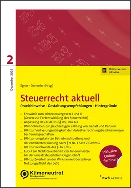 Abbildung von Egner / Demmler (Hrsg.) | NWB Steuerrecht aktuell 2/2024 | 1. Auflage | 2024 | beck-shop.de