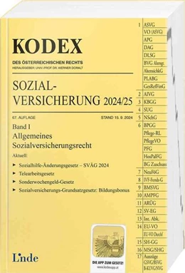 Abbildung von Brameshuber / Doralt | KODEX Sozialversicherung 2024/25, Band I | 67. Auflage | 2024 | beck-shop.de