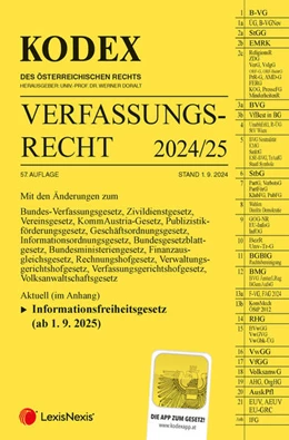 Abbildung von Doralt | KODEX Verfassungsrecht 2024/25 - inkl. App | 57. Auflage | 2024 | beck-shop.de