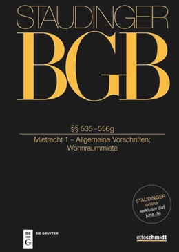 Abbildung von Artz / Emmerich | J. von Staudingers Kommentar zum Bürgerlichen Gesetzbuch: Staudinger BGB - Buch 2: Recht der Schuldverhältnisse: §§ 535-556g (Mietrecht 1 - Allgemeine Vorschriften; Wohnraummiete) | 1. Auflage | 2025 | beck-shop.de