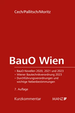 Abbildung von Cech / Pallitsch | Bauordnung für Wien | 7. Auflage | 2024 | beck-shop.de