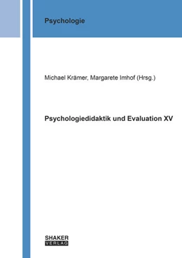 Abbildung von Krämer / Imhof | Psychologiedidaktik und Evaluation XV | 1. Auflage | 2024 | beck-shop.de