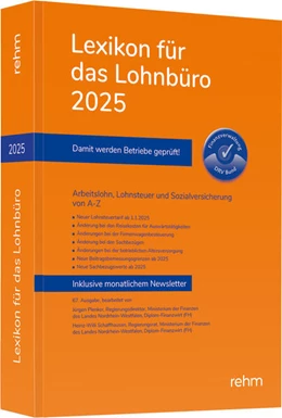 Abbildung von Schönfeld / Plenker | Lexikon für das Lohnbüro 2025 | 1. Auflage | 2025 | beck-shop.de