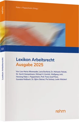Abbildung von Allramseder / Rabe von Pappenheim | Lexikon Arbeitsrecht 2025 | 1. Auflage | 2025 | beck-shop.de