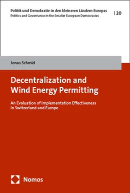 Abbildung von Schmid | Decentralization and Wind Energy Permitting | 1. Auflage | 2024 | 20 | beck-shop.de