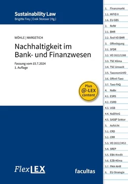 Abbildung von Wöhle / Margetich | FlexLex Nachhaltigkeit im Bank- und Finanzwesen | 1. Auflage | 2024 | 1 | beck-shop.de