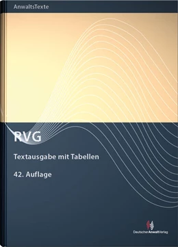 Abbildung von RVG | 42. Auflage | 2025 | beck-shop.de