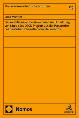 Abbildung von Münster | Das multilaterale Übereinkommen zur Umsetzung von Säule 1 des OECD-Projekts aus der Perspektive des deutschen internationalen Steuerrechts | 1. Auflage | 2025 | beck-shop.de