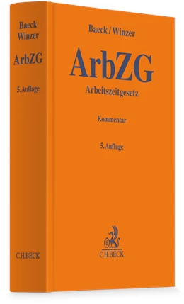 Abbildung von Baeck / Winzer | Arbeitszeitgesetz: ArbZG | 5. Auflage | 2026 | beck-shop.de